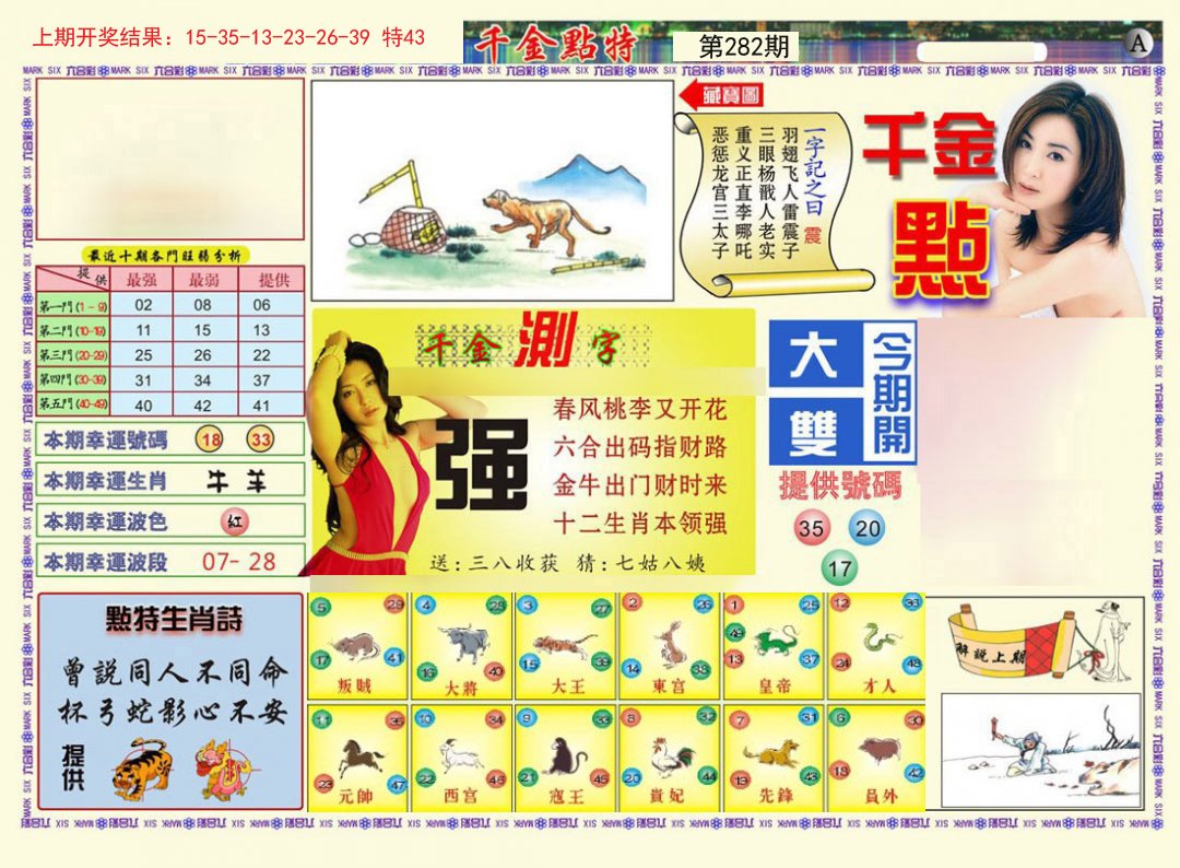 2024282期千金点特A