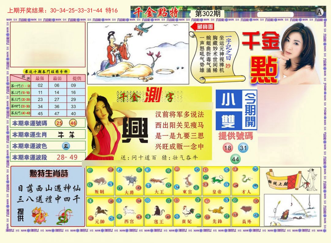 2024302期千金点特A