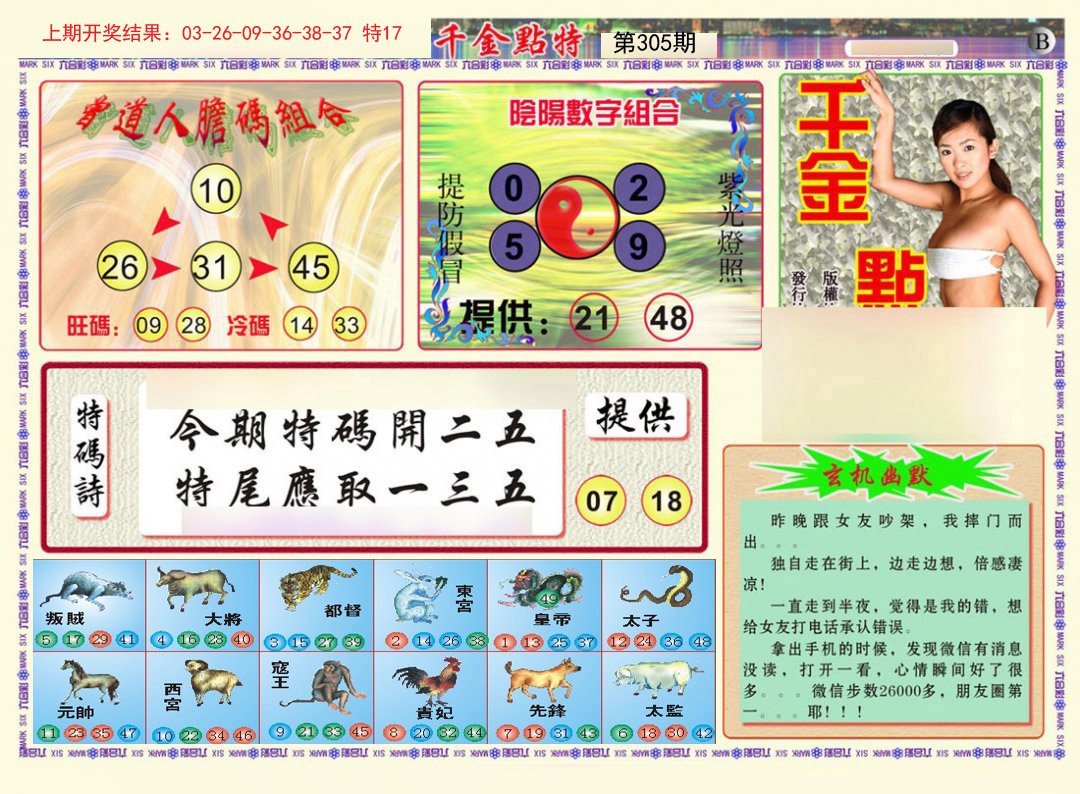 2024305期千金点特B