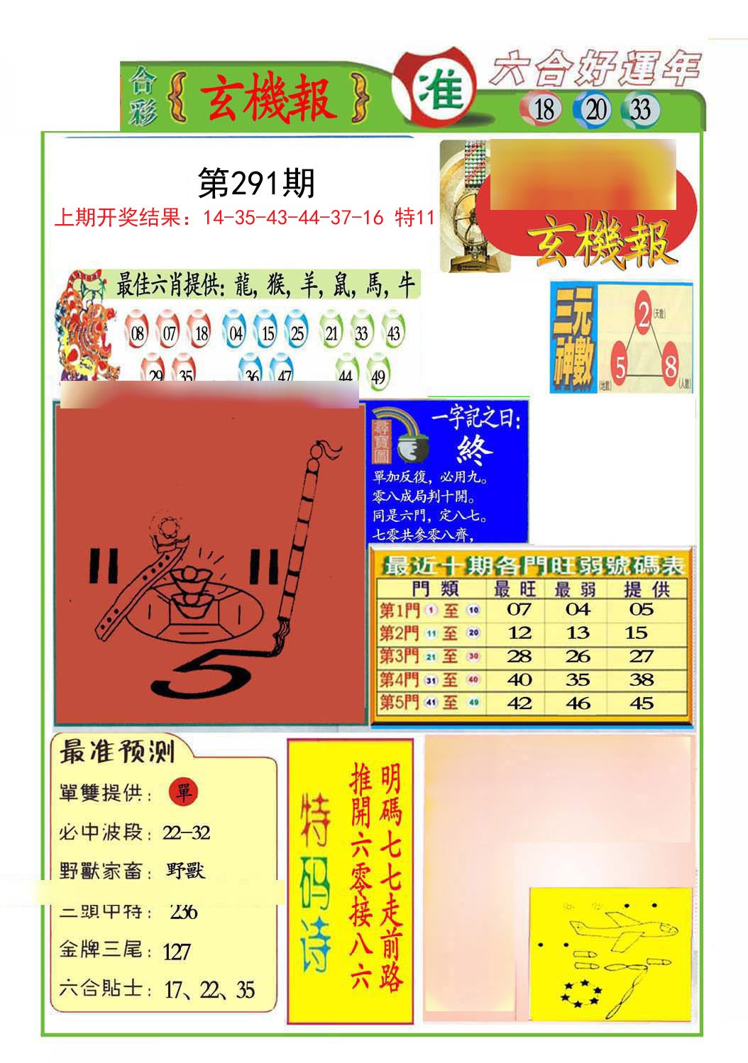 2024291期九龍玄机报(推荐)