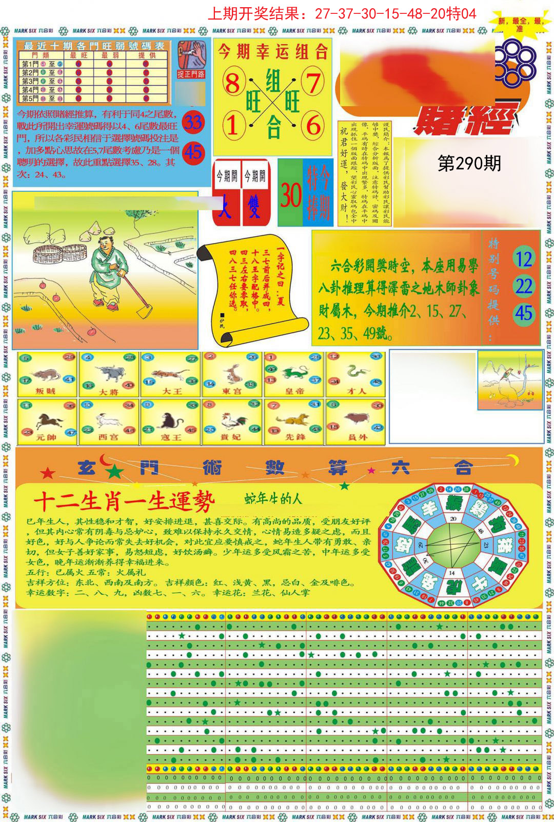 2024290期九龍赌经A(推荐)