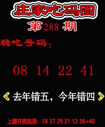 2024288期庄家吃码图