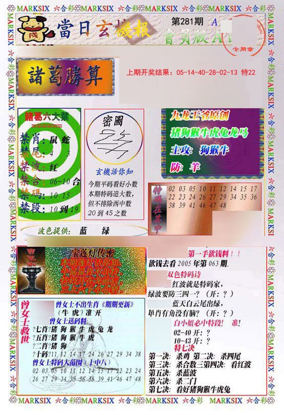 2024281期当日玄机-1