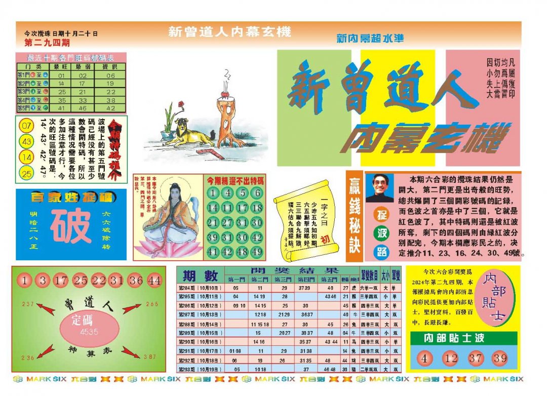 2024294期新曾道人内幕A