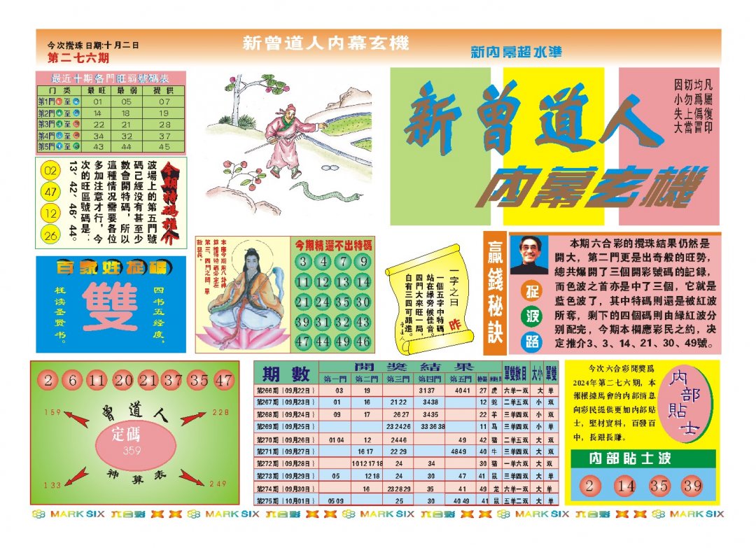 2024276期新曾道人内幕A