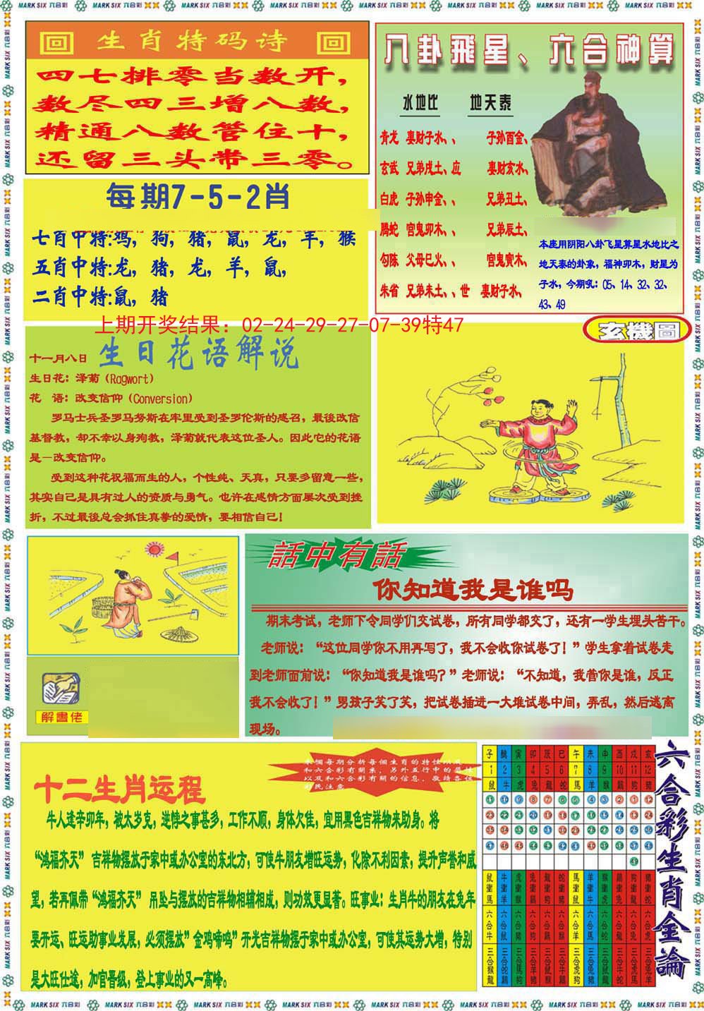 2024284期九龍马经B(推荐)