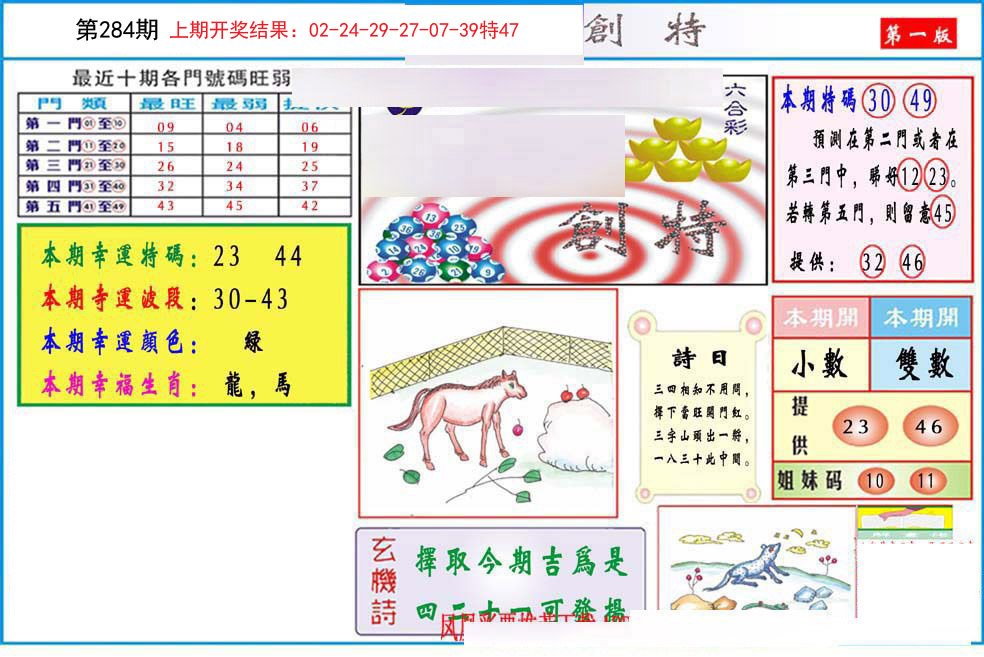2024284期九龍创特A(推荐)