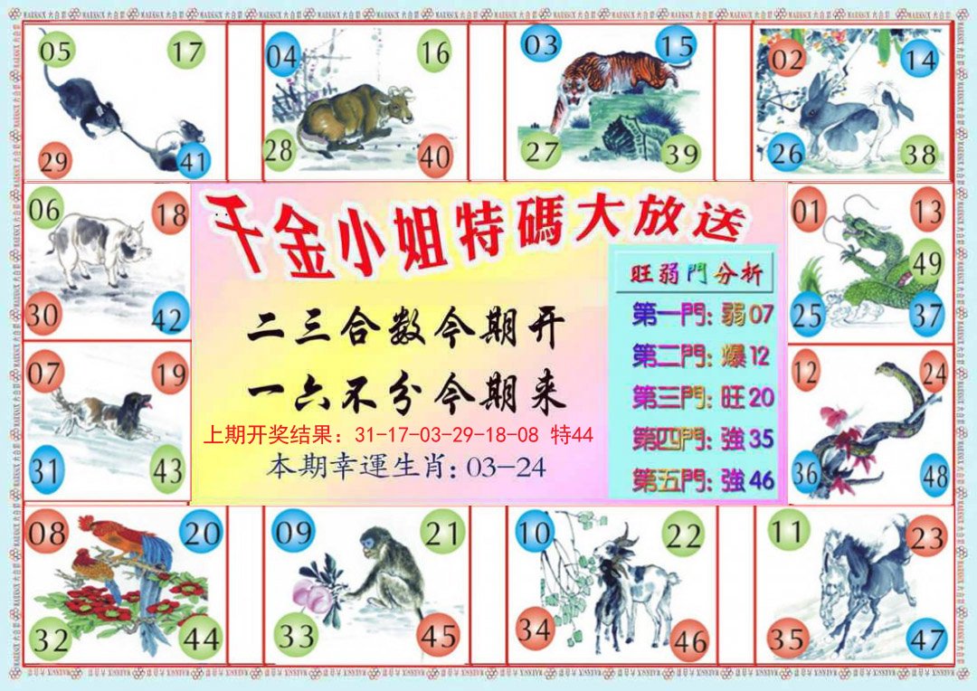 2024299期千金小姐B版