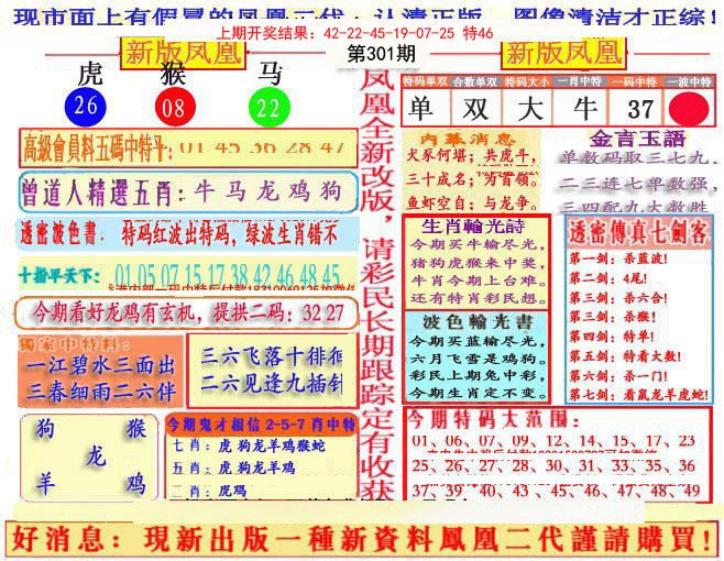 2024301期另二代凤凰报