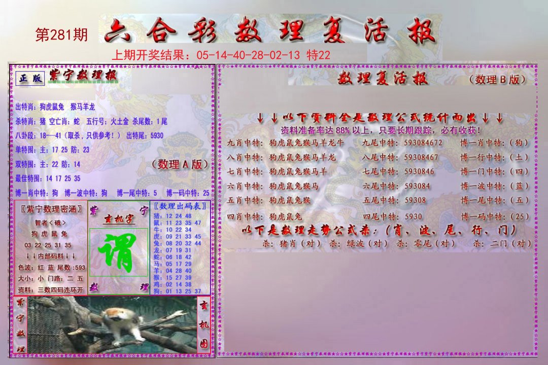2024281期数理复活报