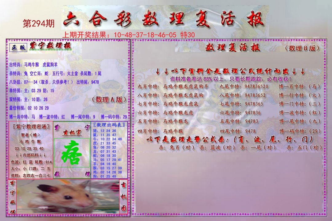 2024294期数理复活报