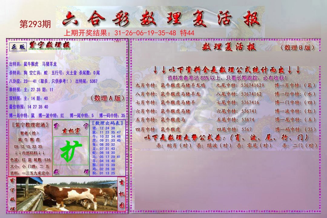 2024293期数理复活报