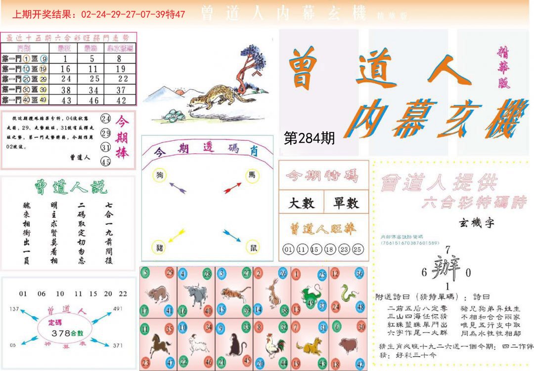 2024284期曾道人内幕精华版