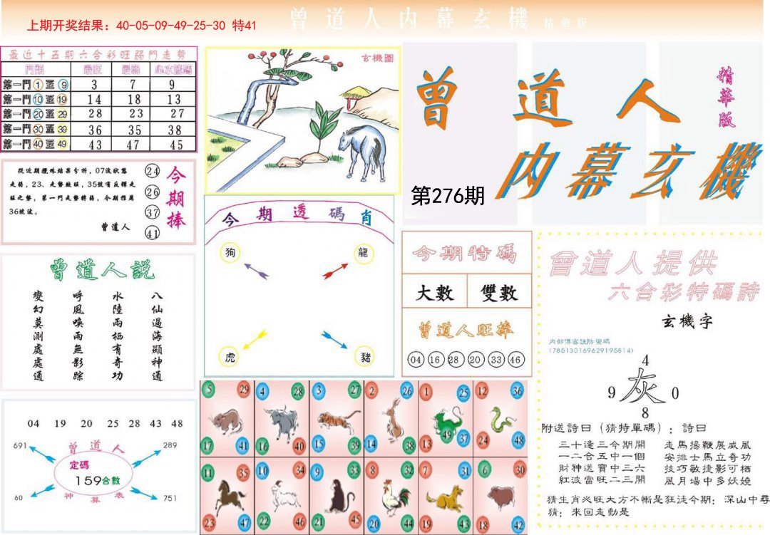 2024276期曾道人内幕精华版