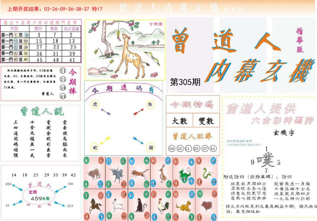 2024305期曾道人内幕精华版