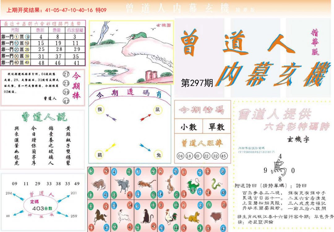 2024297期曾道人内幕精华版