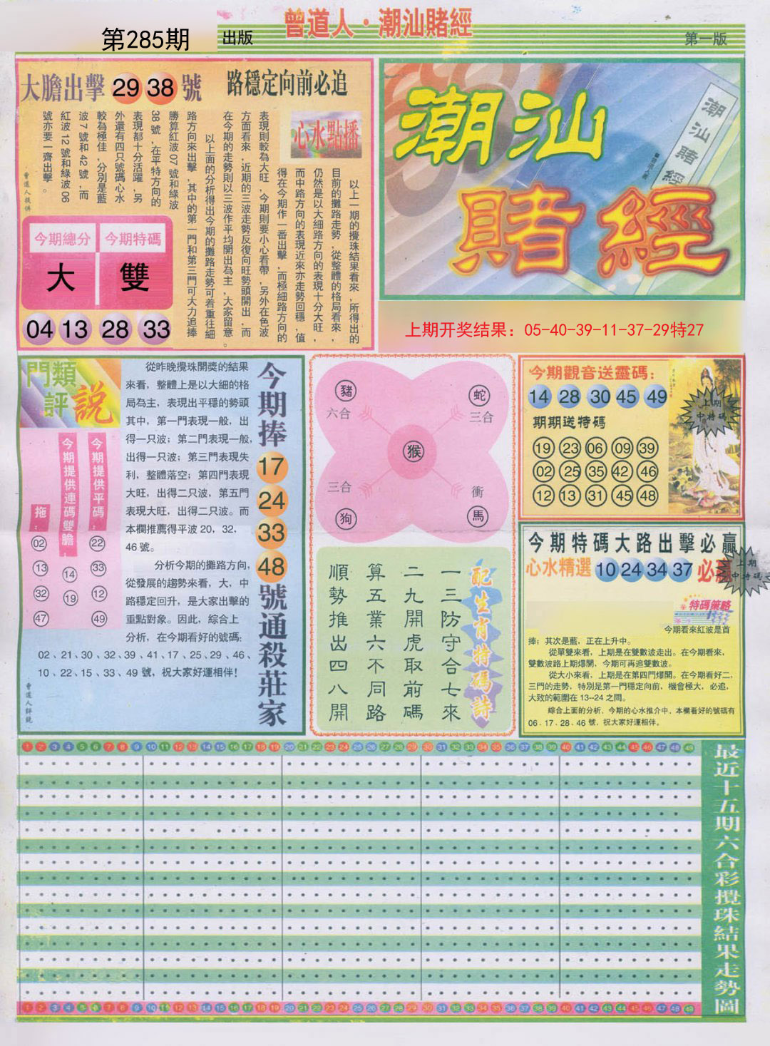 2024285期潮汕赌经A