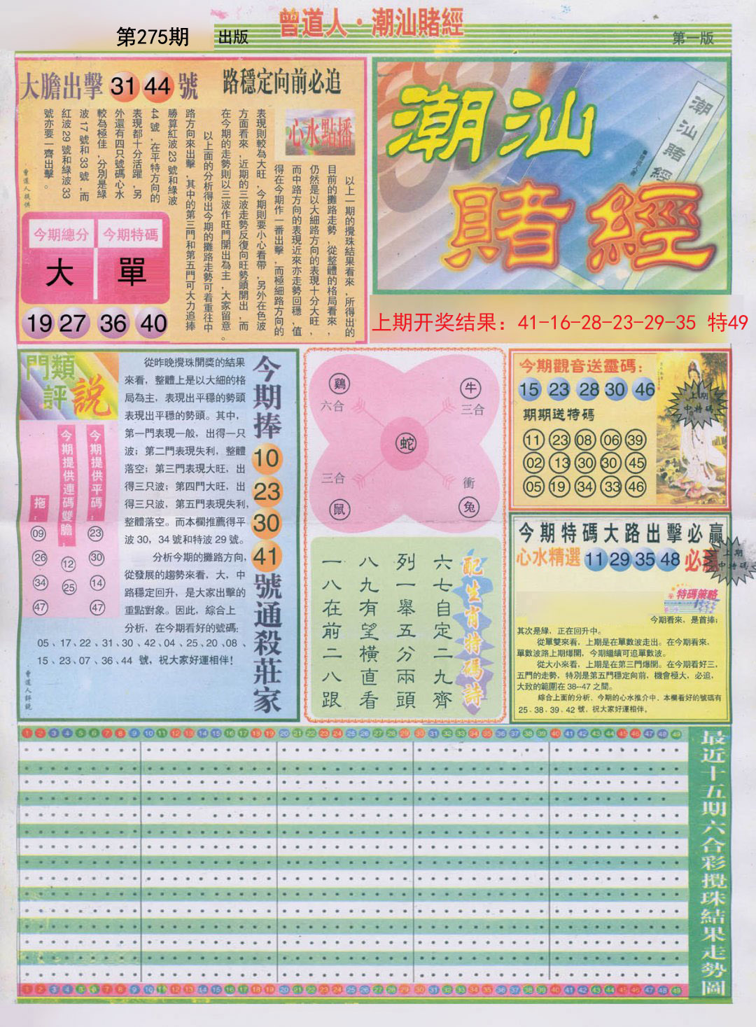 2024275期潮汕赌经A