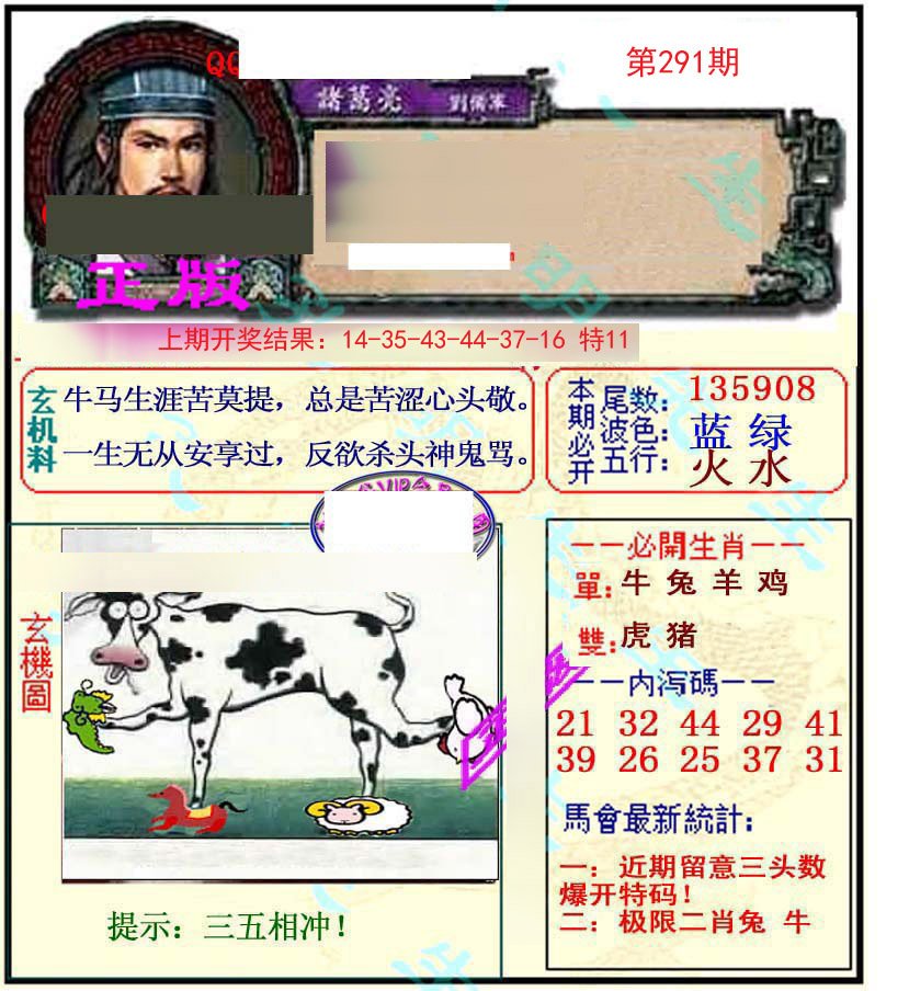2024291期正宗孔明