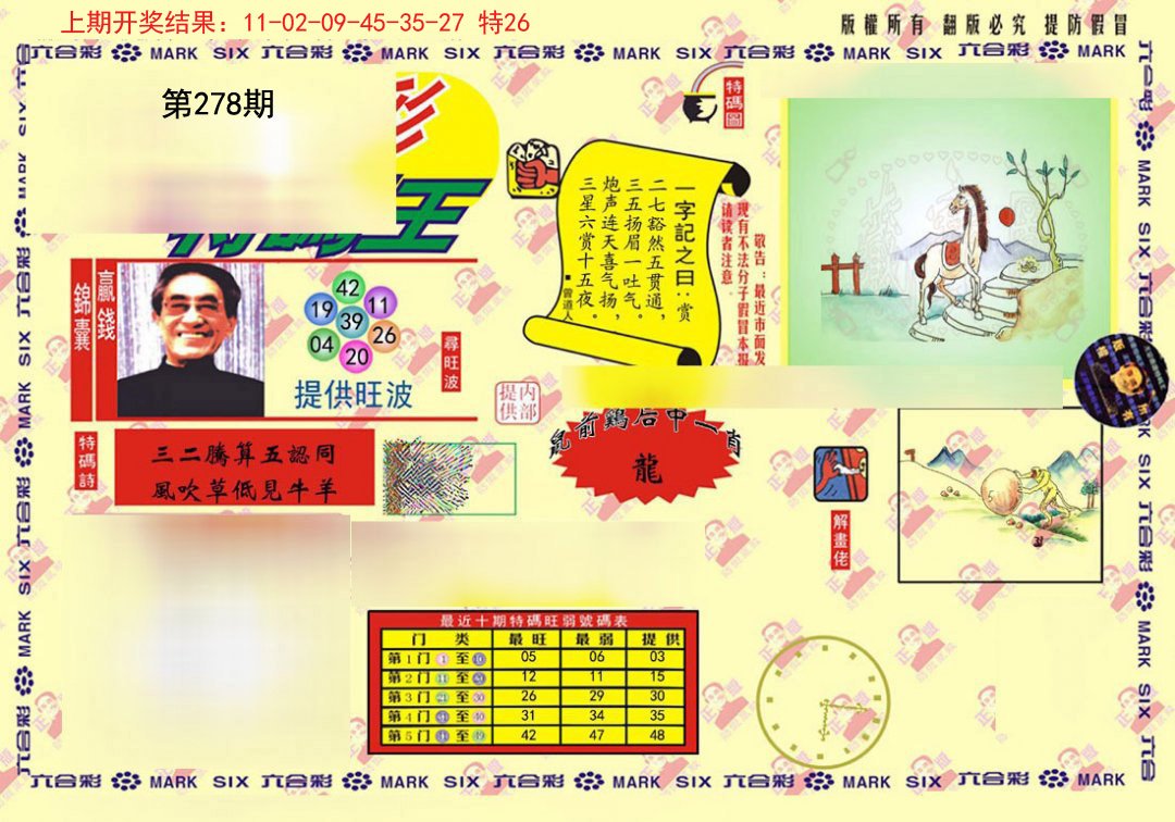 2024278期心水特码(信封)