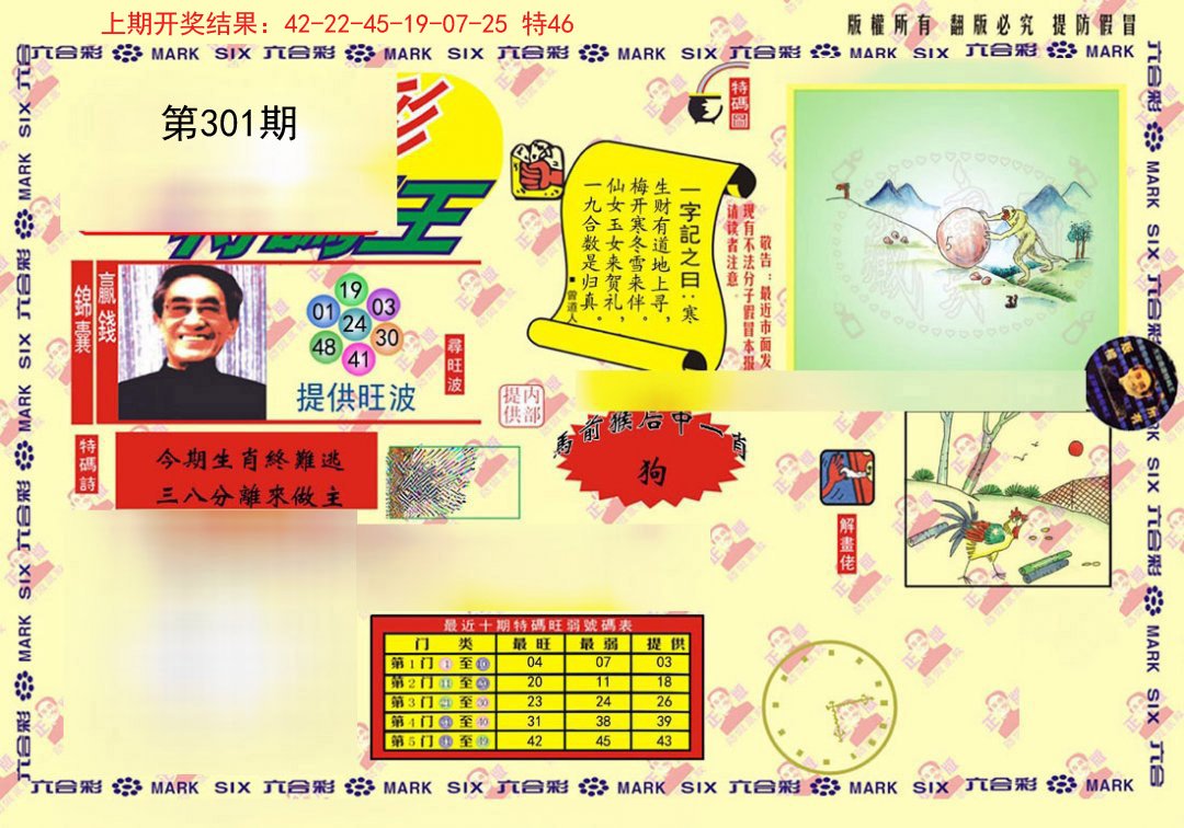 2024301期心水特码(信封)