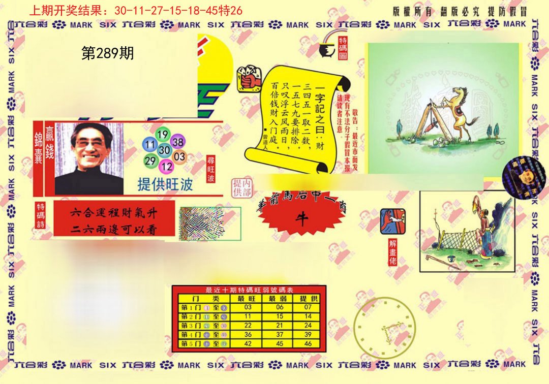 2024289期心水特码(信封)
