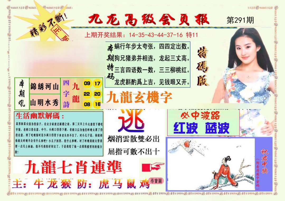2024291期九龙高级会员报