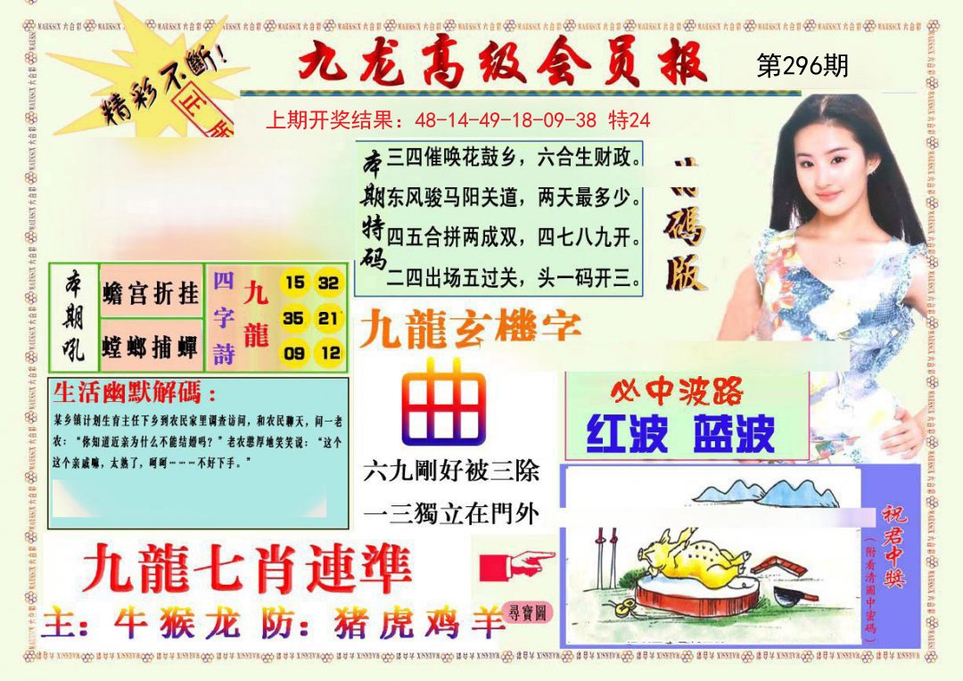2024296期九龙高级会员报
