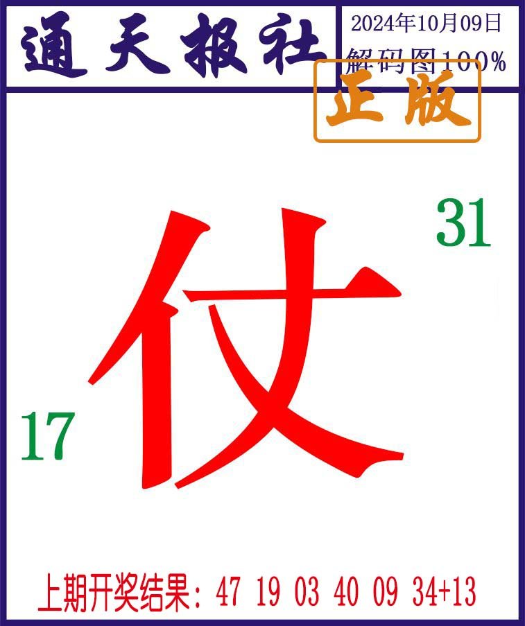 2024283期通天报解码图