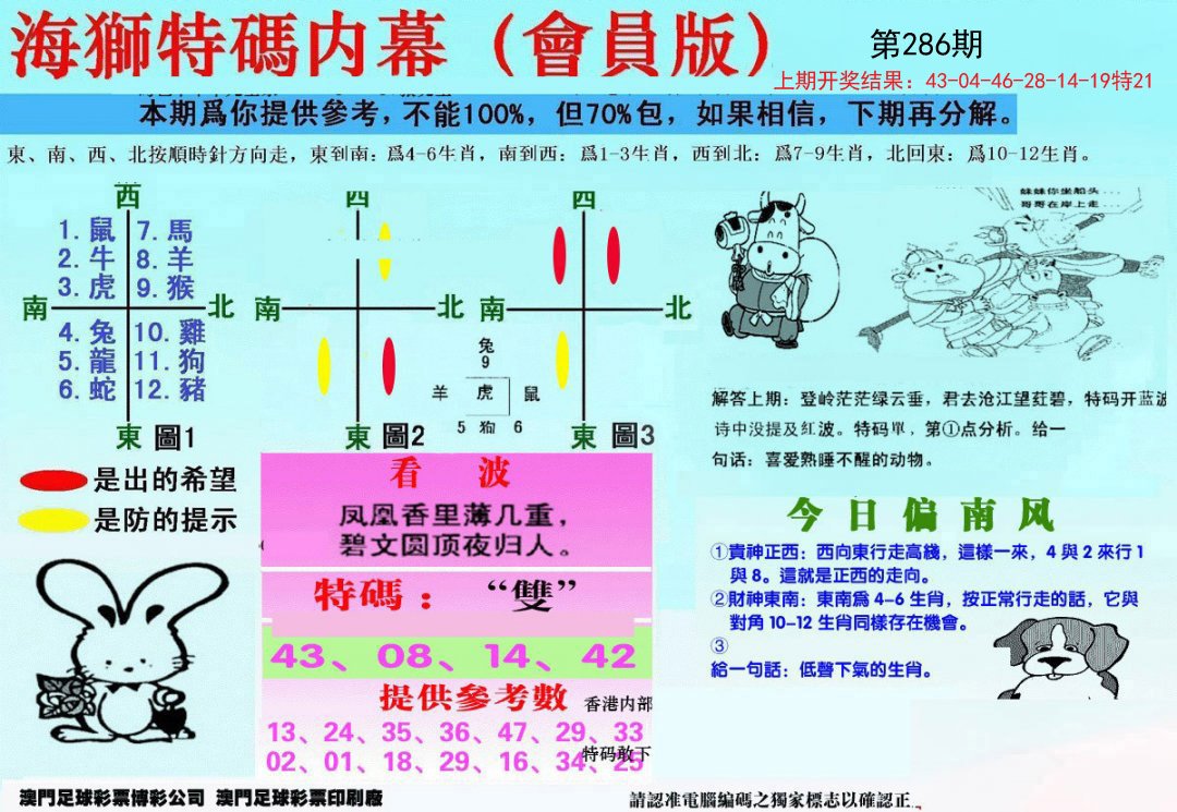 2024286期另版海狮特码内幕报