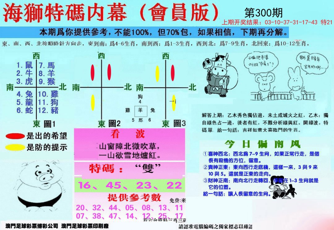 2024300期另版海狮特码内幕报
