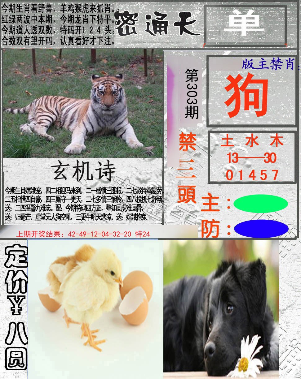 2024303期密通天