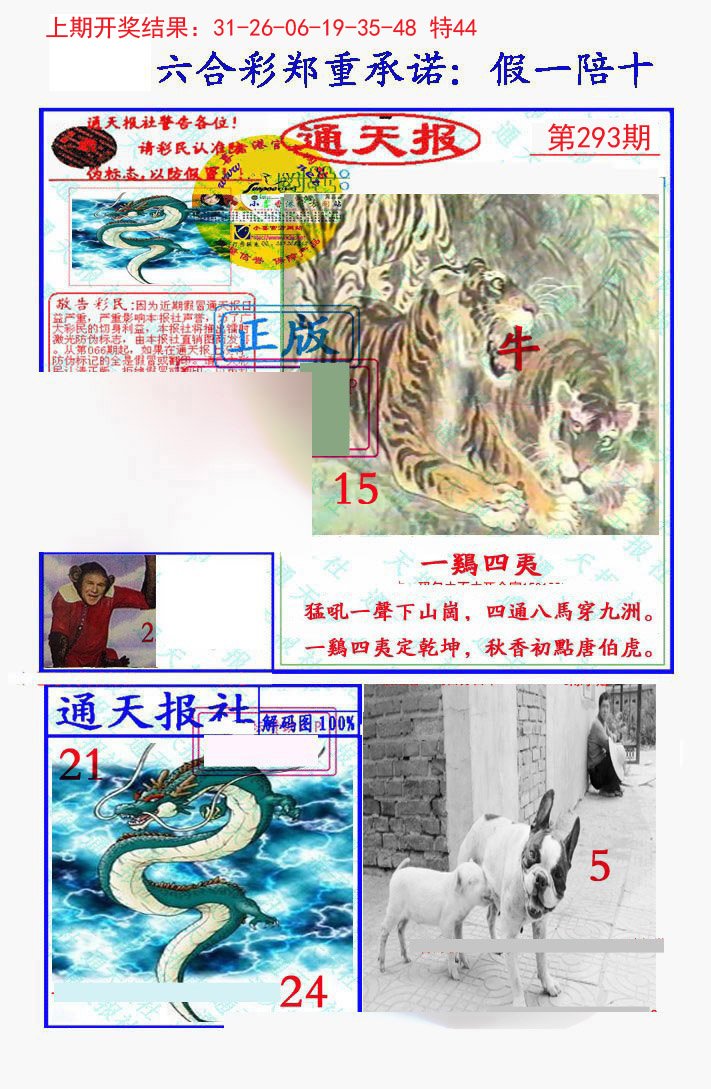 2024293期假一陪十通天报