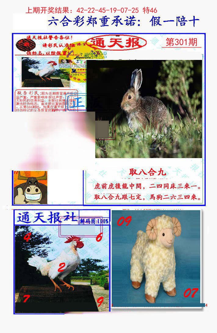 2024301期假一陪十通天报