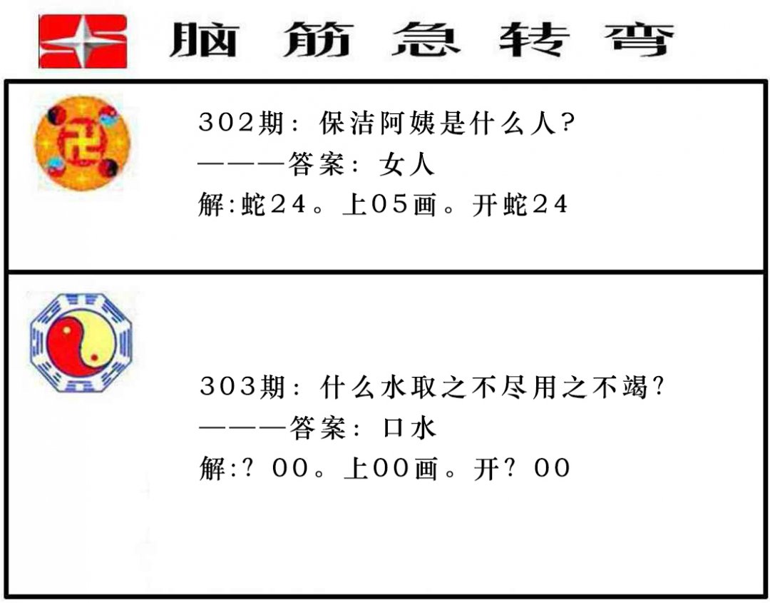 2024303期脑筋急转弯