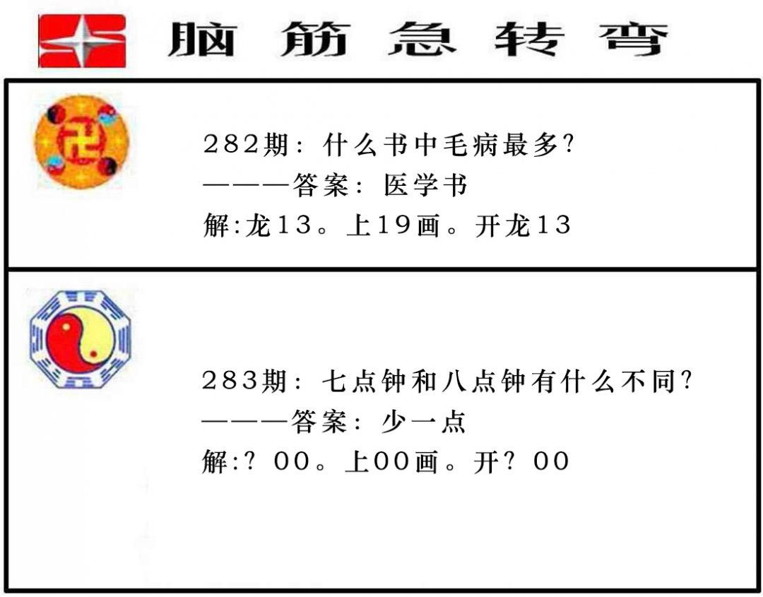2024283期脑筋急转弯