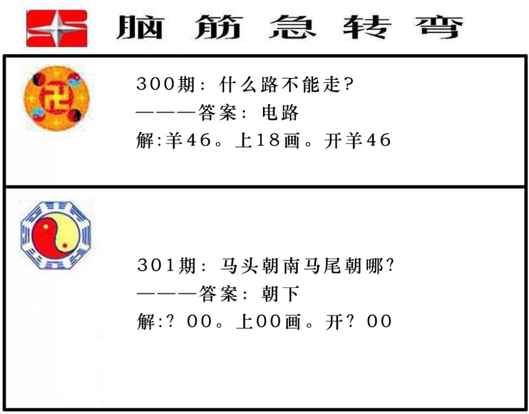 2024301期脑筋急转弯
