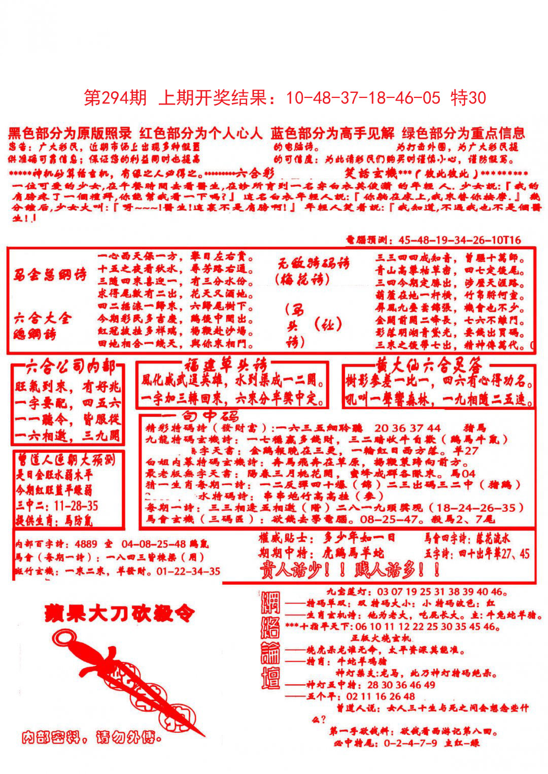 2024294期大刀彩霸王B