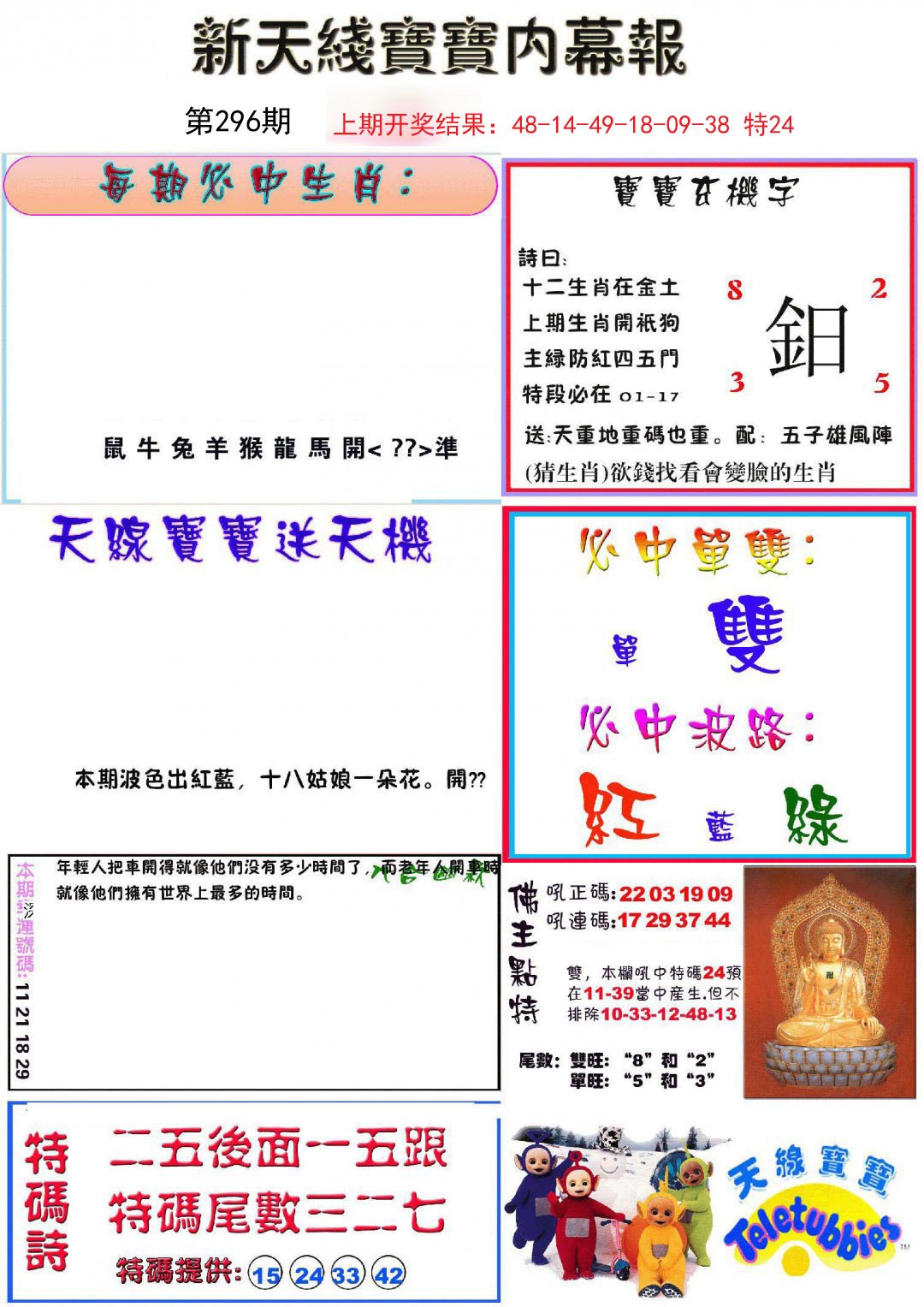 2024296期新天线宝宝(彩)