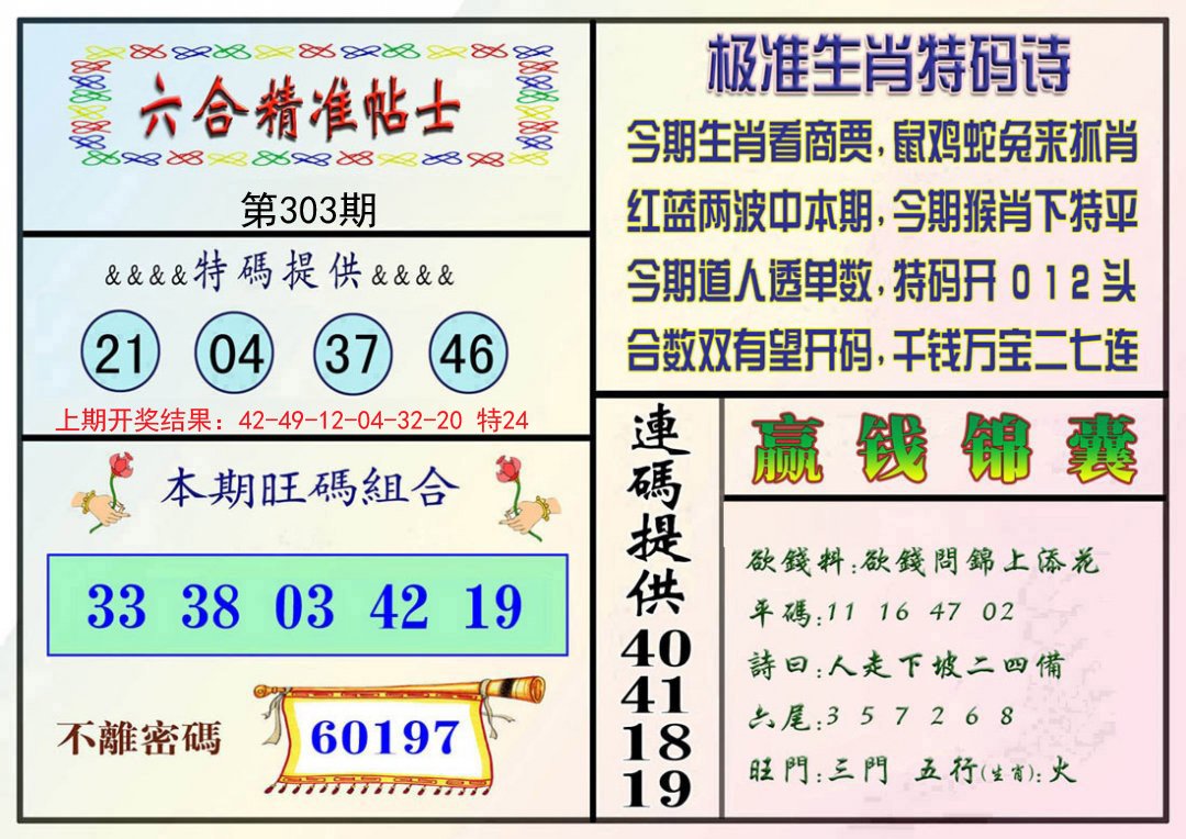 2024303期精准贴士