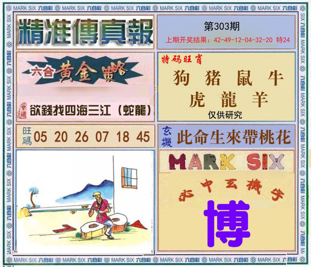 2024303期精准<傳真報>