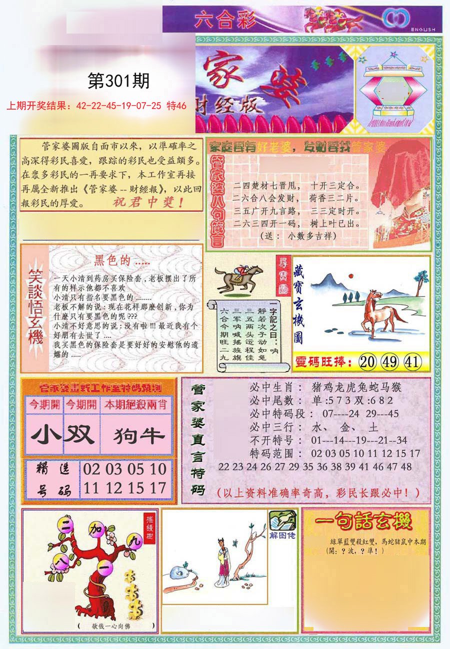 2024301期管家婆财经版