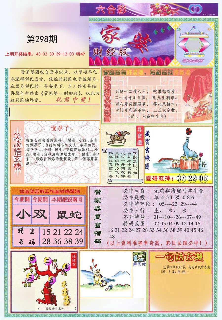 2024298期管家婆财经版