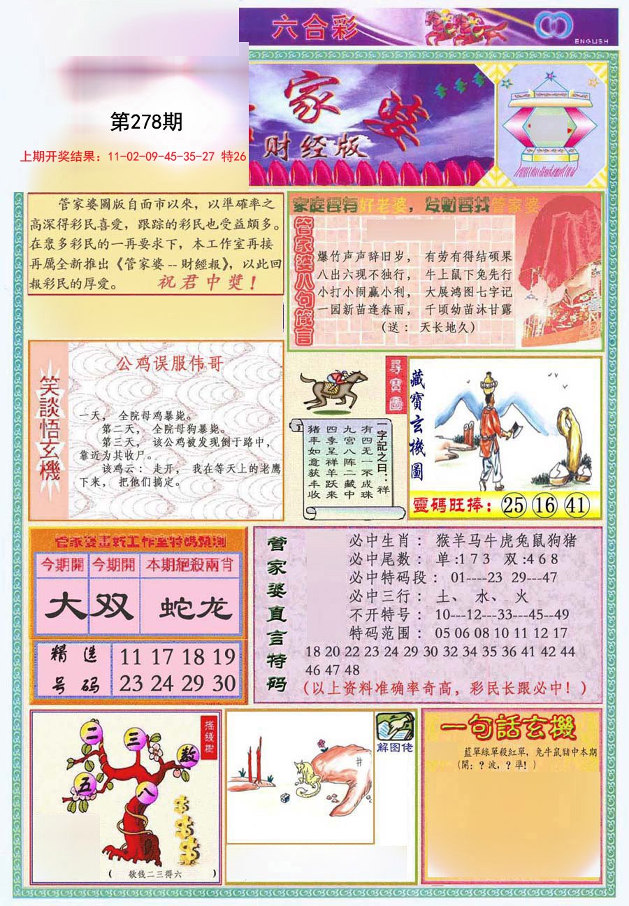 2024278期管家婆财经版