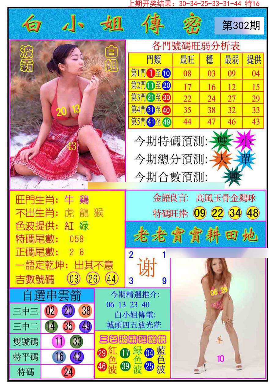 2024302期白小姐传密