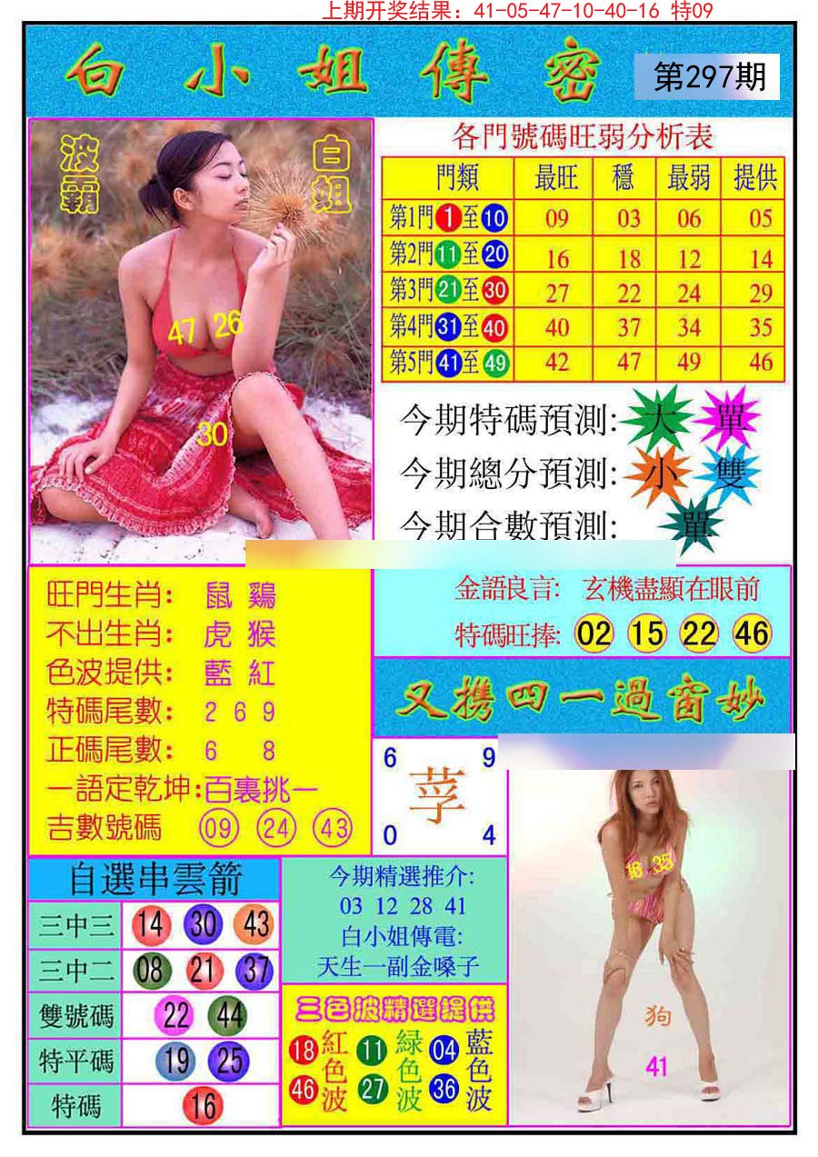 2024297期白小姐传密