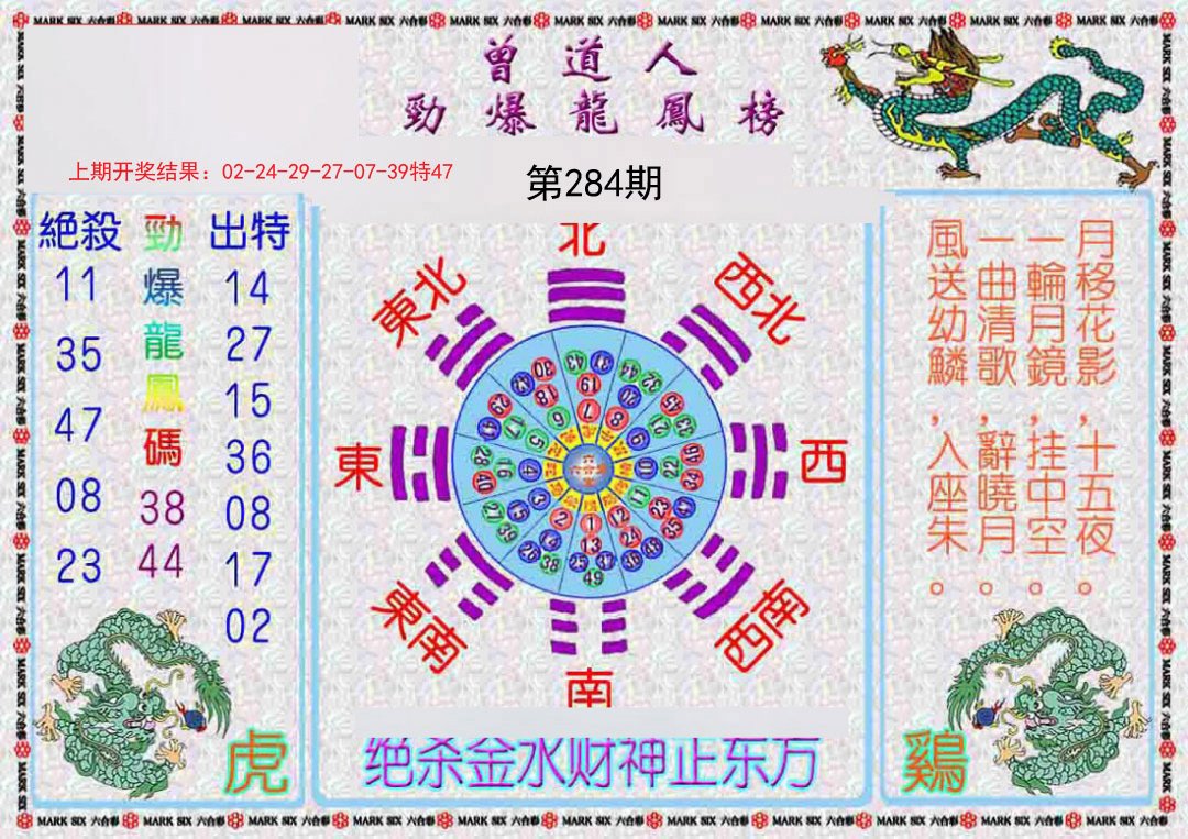 2024284期曾道人劲爆龙凤榜