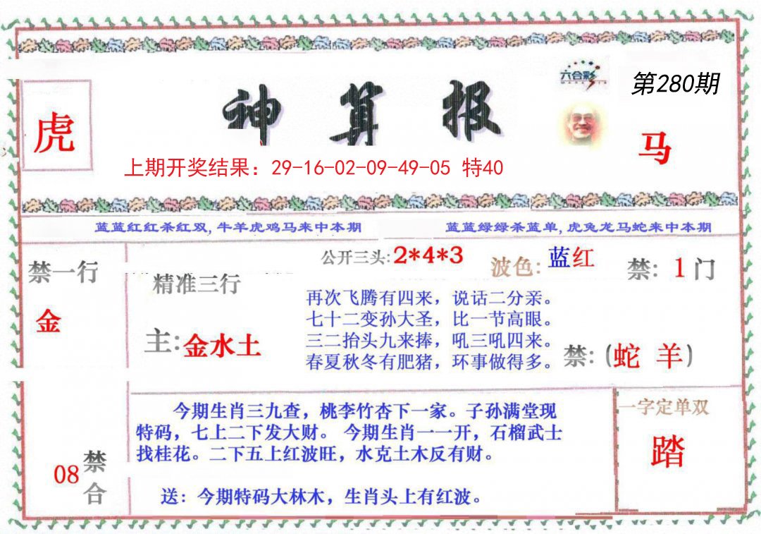 2024280期神算报