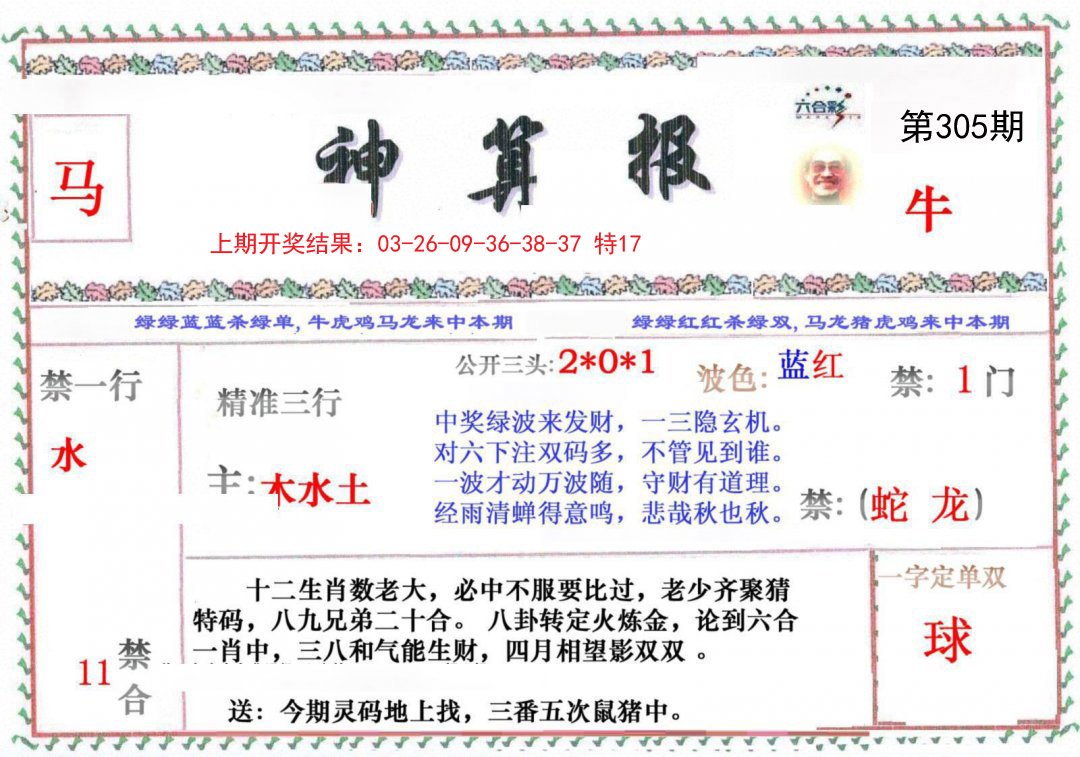 2024305期神算报