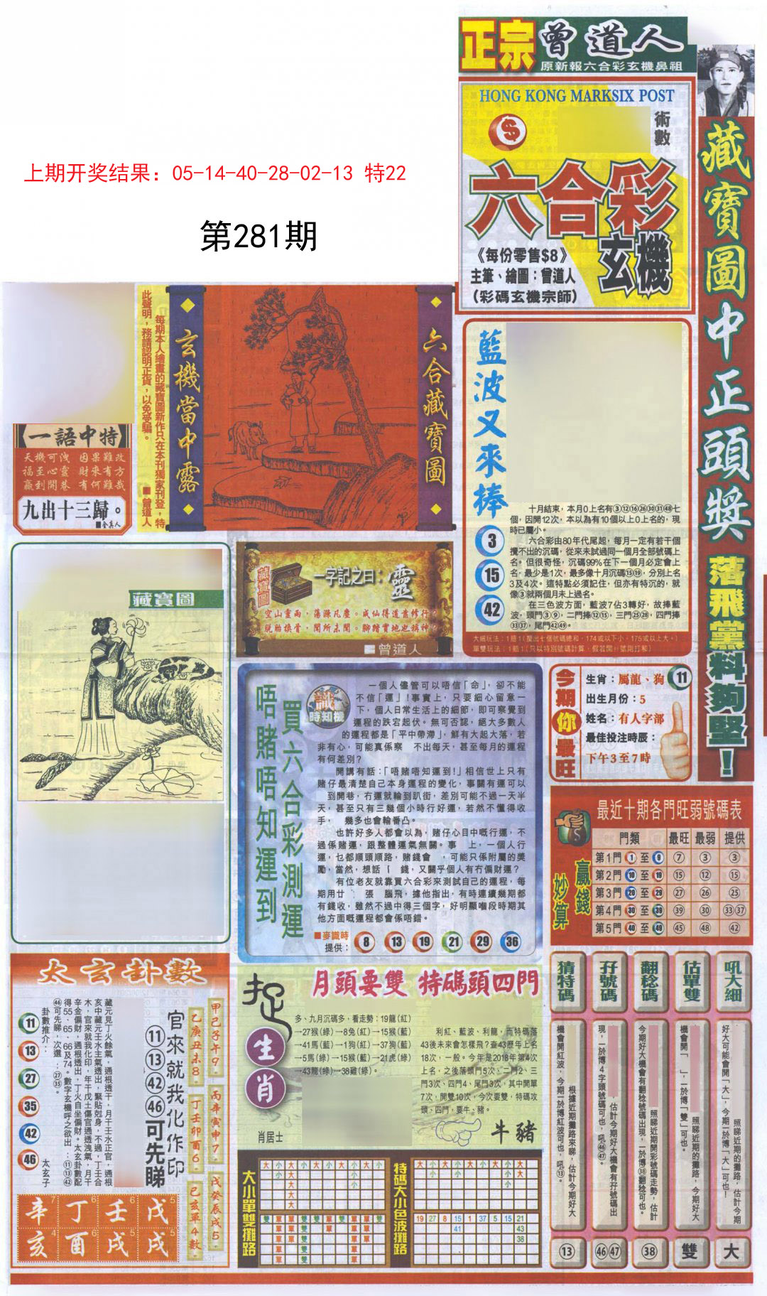 2024281期新报跑狗A